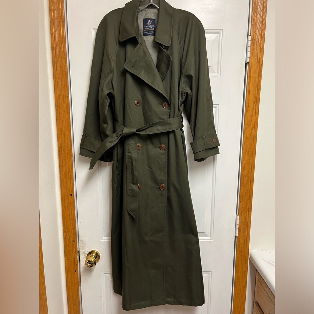 Austin Reed Olive Trench Coat